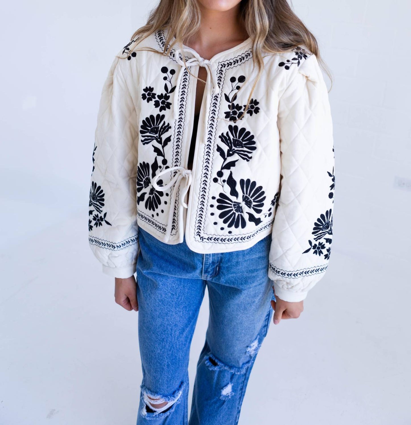 Mable - Embroidered Quilted Jacket