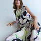 Psophia - Cotton Dress with Oyster Print