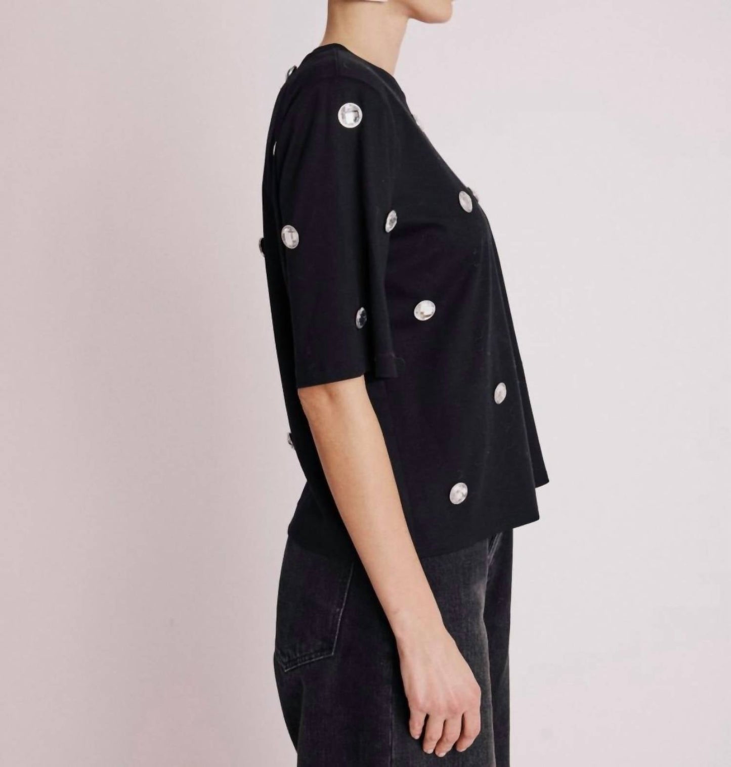 Berenice - Round Neck T-shirt With Studs