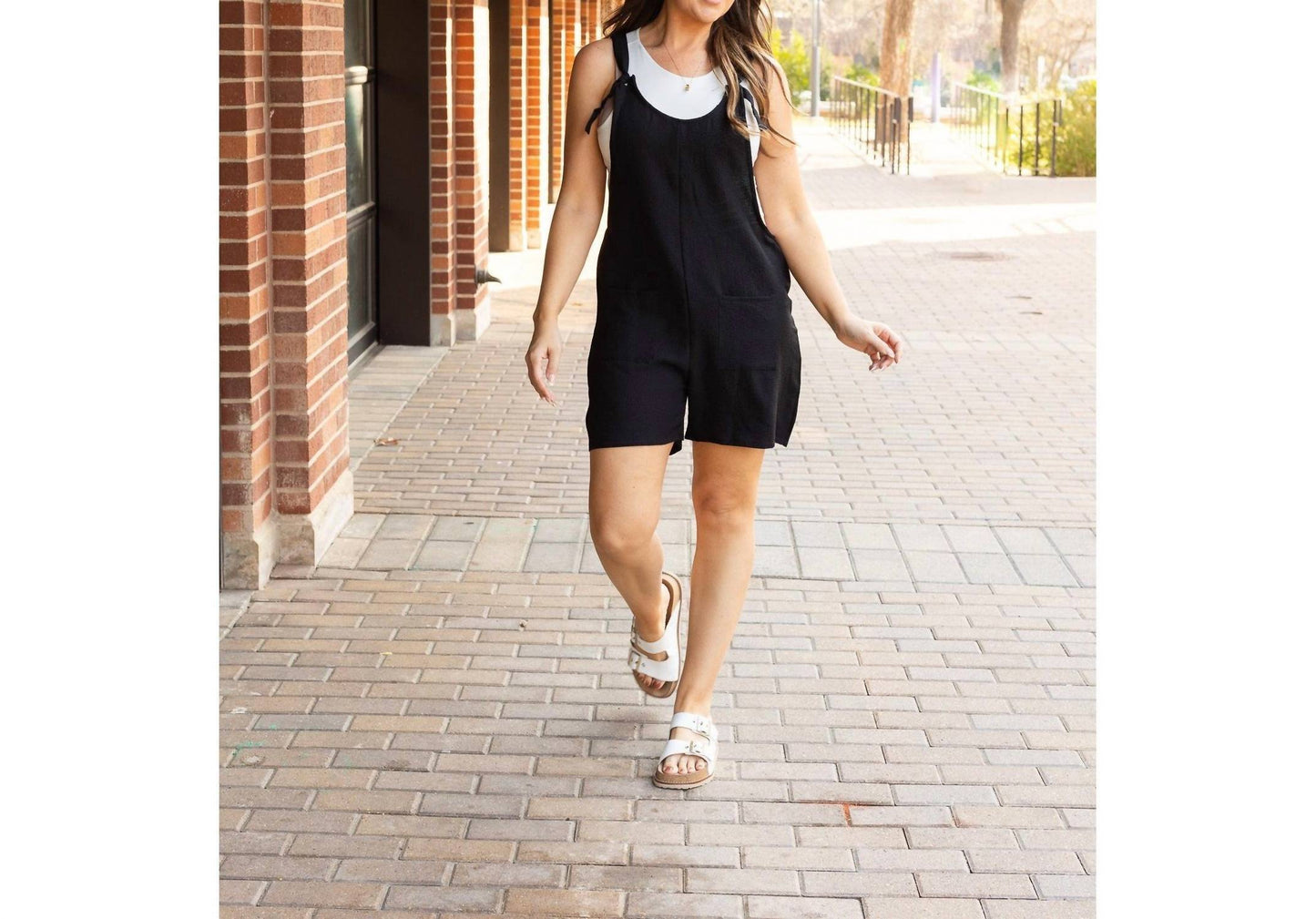 Julia Rose - Teresa Tie Shoulder Romper