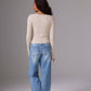 Colorush - Skinny Rib V Neck Sweater