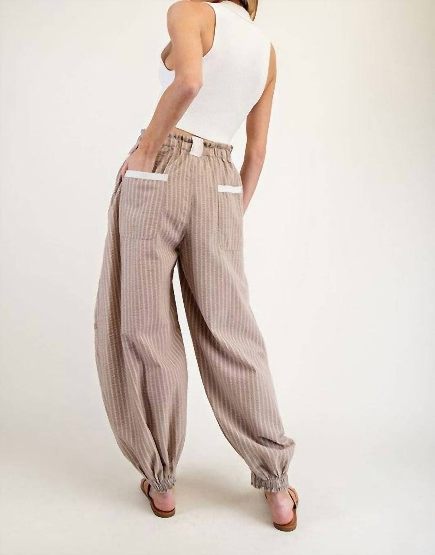 Ee:Some - Emma Striped Drawstring Jogger