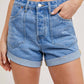 Bluivy - Shorts jeans com bolso Western