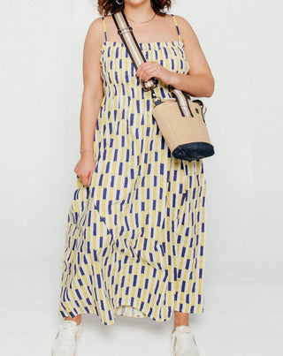 Bobo Choses - Vestido Bustier Franzido Brush Strokes