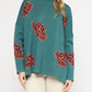 Entro - Alexandra Cowboy Hat Mock Neck Long Sleeve Sweater Top