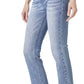 Risen - Straight Leg Asymetrical Zipper Jeans
