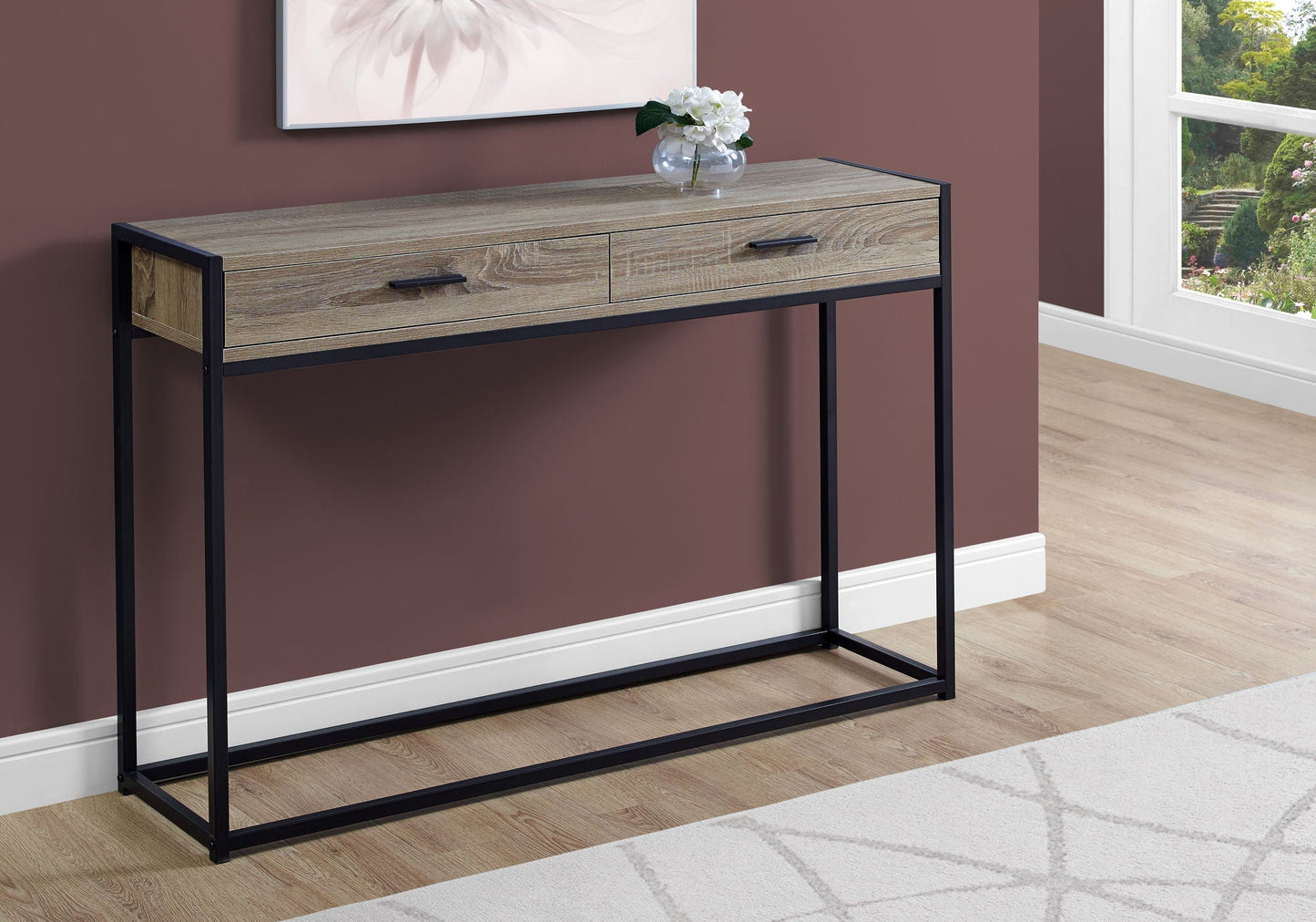 Accent Console Table for Entryway with Storage Drawers – Contemporary & Modern