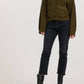 Vintage Havana - deep olive fitted utiility cardigan