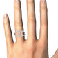 14k White Gold Diamond Loop Style Dual Band Ring (1/2 cttw)
