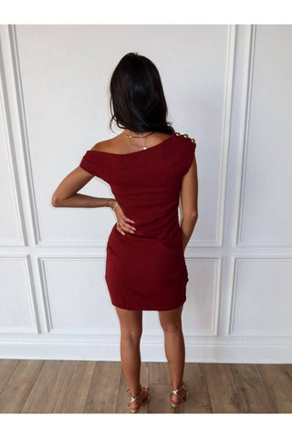 2.7 August Apparel - Off the Side Mini Dress