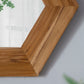 Hexagon Mirror With Natural Wood Frame