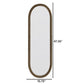 Iron Art Oval Retro Mirror in Gold with Antique Finish
