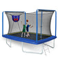 New YC 8ft by 12ft Rectangular Trampoline with Basketball Board and Ladder