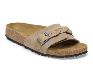 Birkenstock - Sandálias femininas de camurça trançada Oita