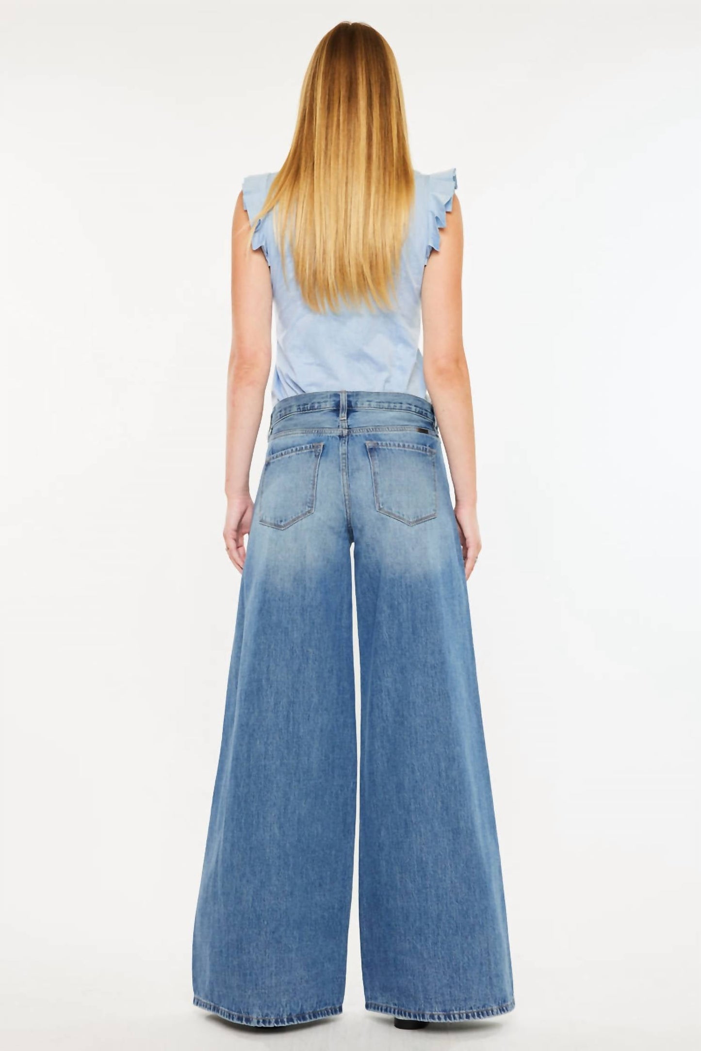 Kancan - Mid Rise Super Wide Jeans