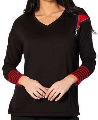 Angel Apparel - V-Neck Zipper Sweater