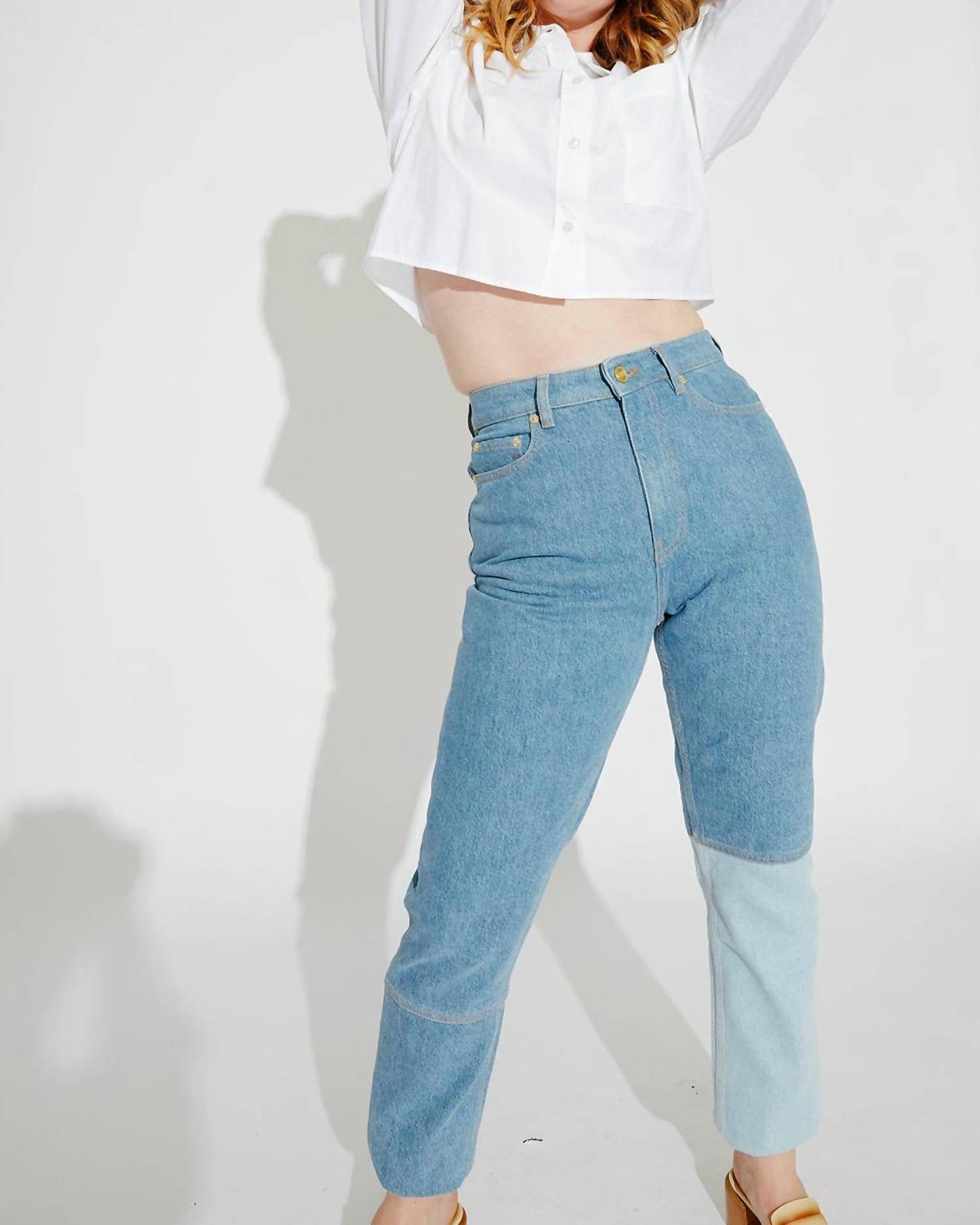 Ganni - Cutline Denim Swigy Pants