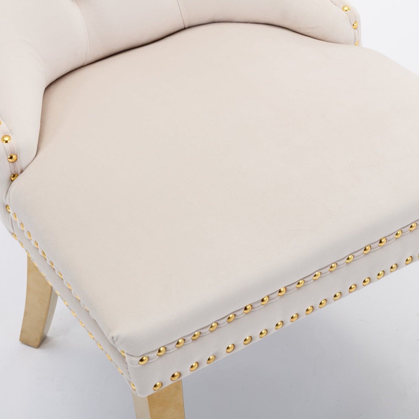 Nikki Collection Modern Tufted Velvet Upholstered Dining Chairs - Set of 2