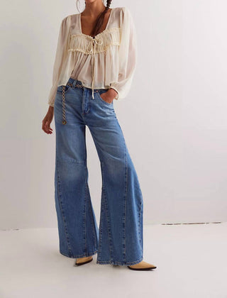 Free People - Calça Jeans Eden High Slouchy