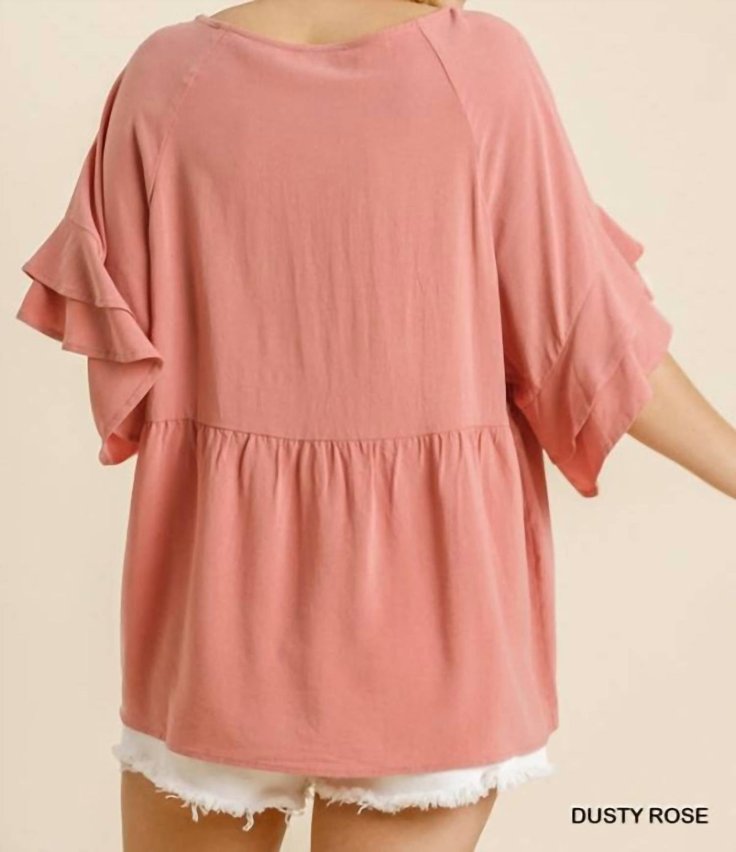 Umgee - Floral Embroidered Babydoll Top