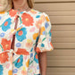 Aureum - April Front Tie Floral Top