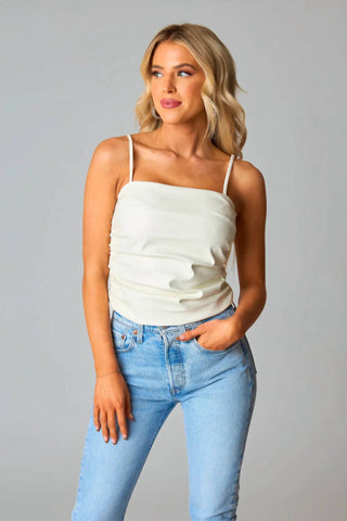 Buddylove - Camiseta regata de couro vegano Jolee