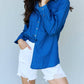 Doublju - Denim Button Down Shirt Top