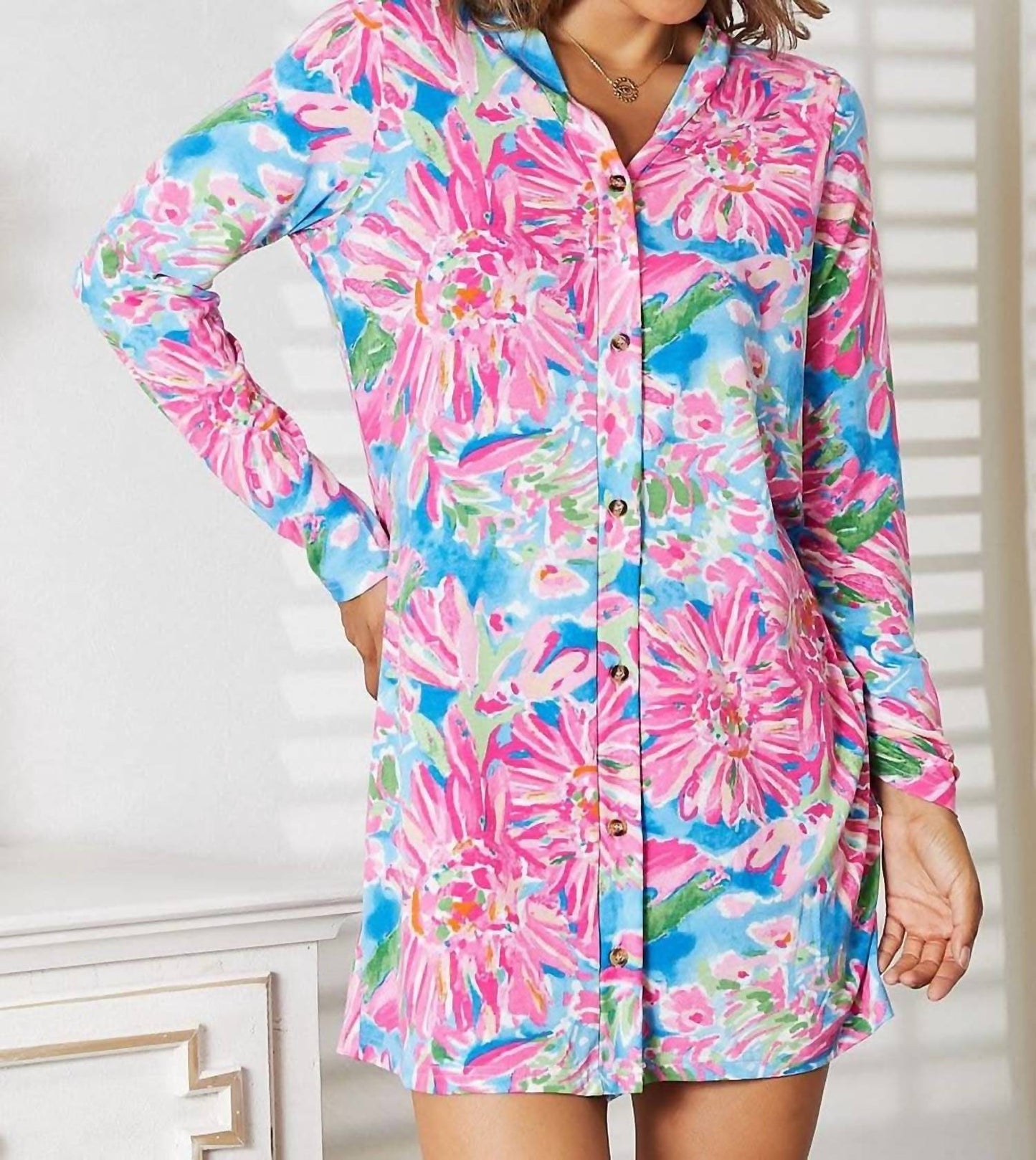 Double Take - Floral Open Front Cardigan