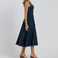 Jude Connally - Sabrina Denim Fit And Flare Midi Dress