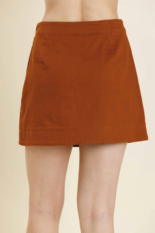 Aureum - Women's Wimberly Bow Trim Mini Skirt