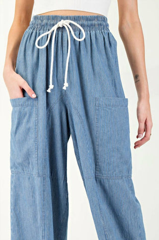 Ee:Some - Harper Stone Washed Straight Leg Pants