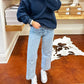 &Merci - Sweater With White Contrast Stitching
