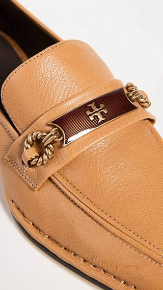Tory Burch - Women's Perrine Loafers Square Toe Leather Shoes