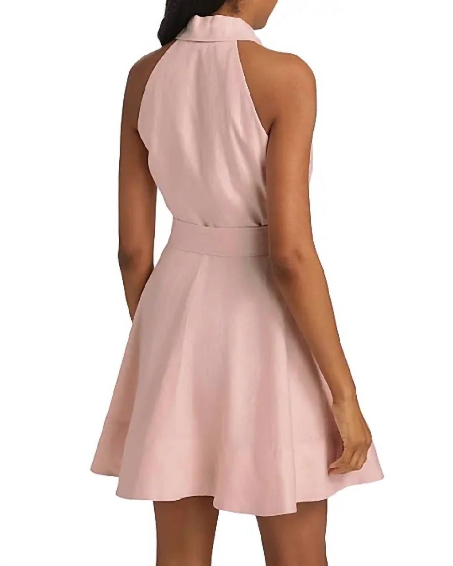 Veronica Beard - Beau Belted Linen Halter Minidress
