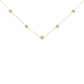 Yellow Color Plated Sterling Silver Diamond Station Necklace (1/2 cttw, K-L Color, I2-I3 Clarity)