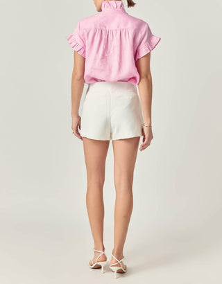 English Factory - Blusa de linho com babados