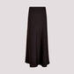 Saia longa de cetim com corte enviesado e damasco