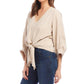 Karen Kane - Blouson Sleeve Tie-Front Top