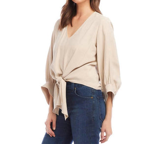 Karen Kane - Blouson Sleeve Tie-Front Top