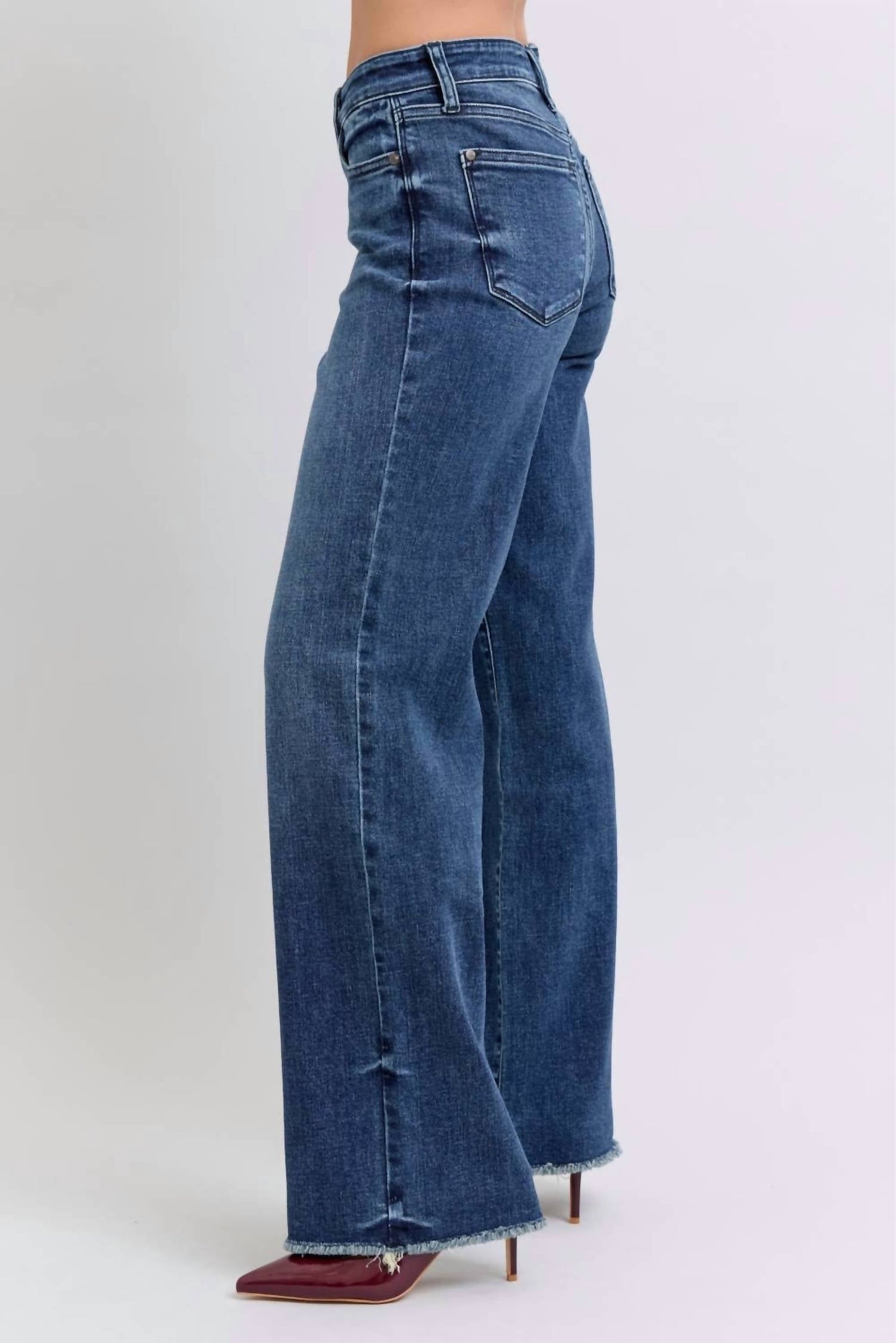 Judy Blue - Mid Rise Wide Leg Jeans