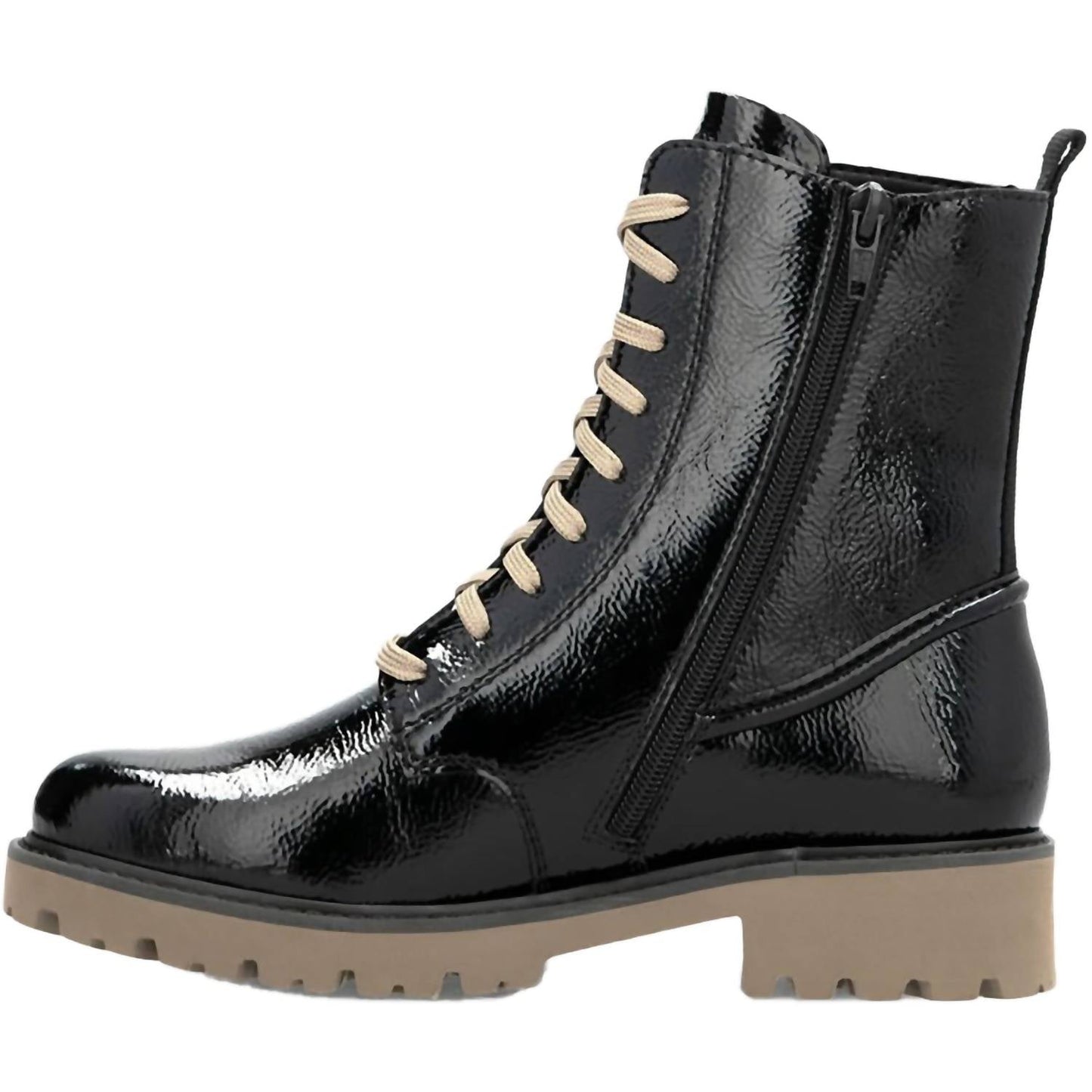 Remonte - Women's Crashlack Patent Leather Lace Up Boots