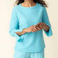 Habitat - Crinkle Flutter Sleeve Pullover Top