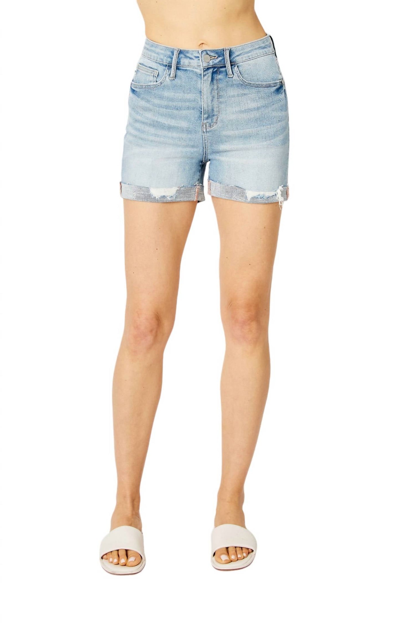 Judy Blue - High Waist Destroy Cut Off Denim Short