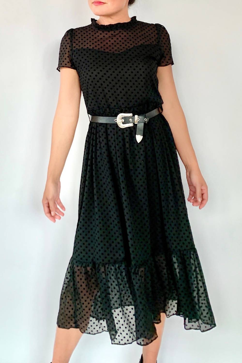 124 Voltaire - Swiss Dot Chiffon Dress