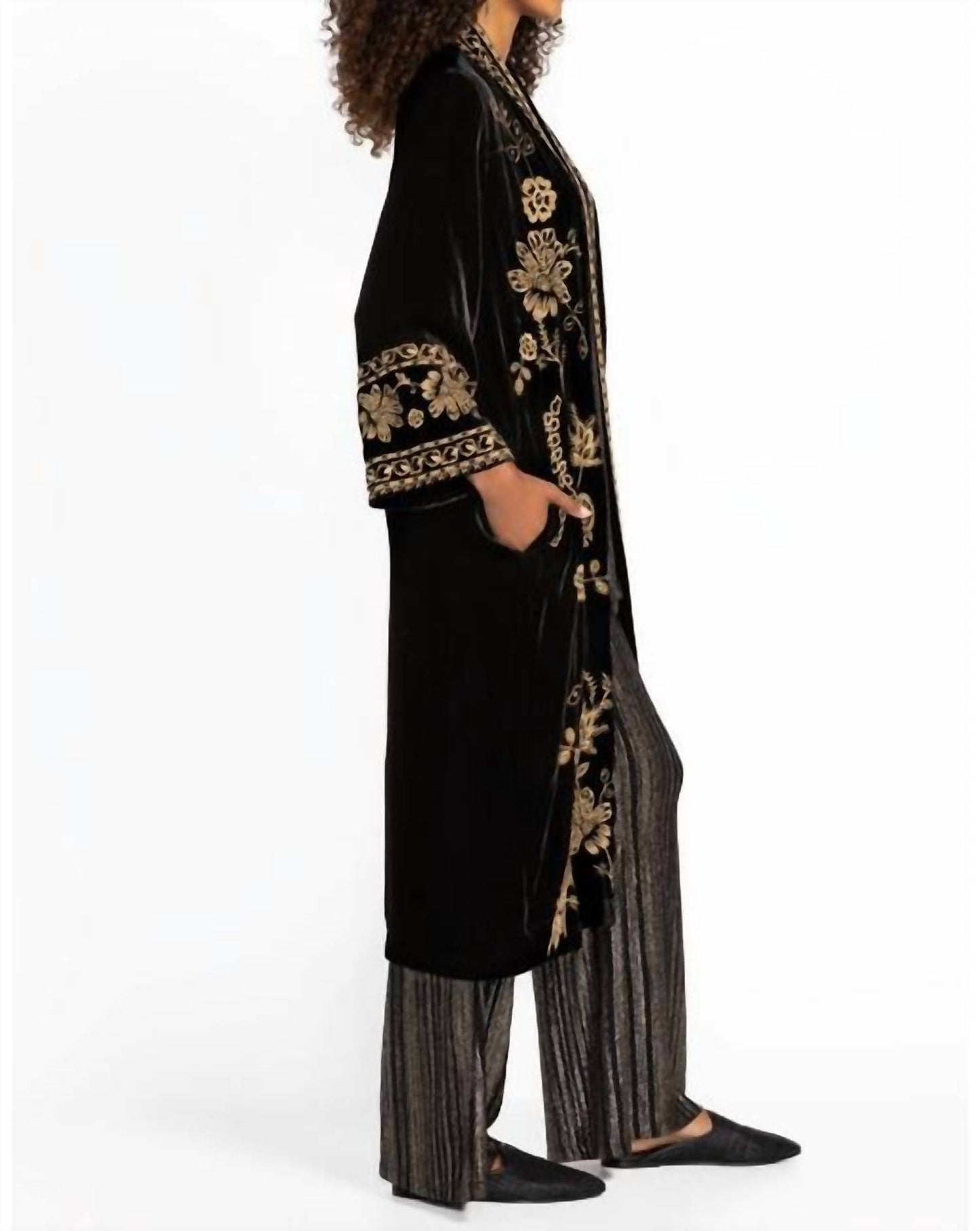 Johnny Was - VELVET KIMONO COAT NYOMI