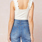 Entro - Ruffle Square Neck Bodysuit