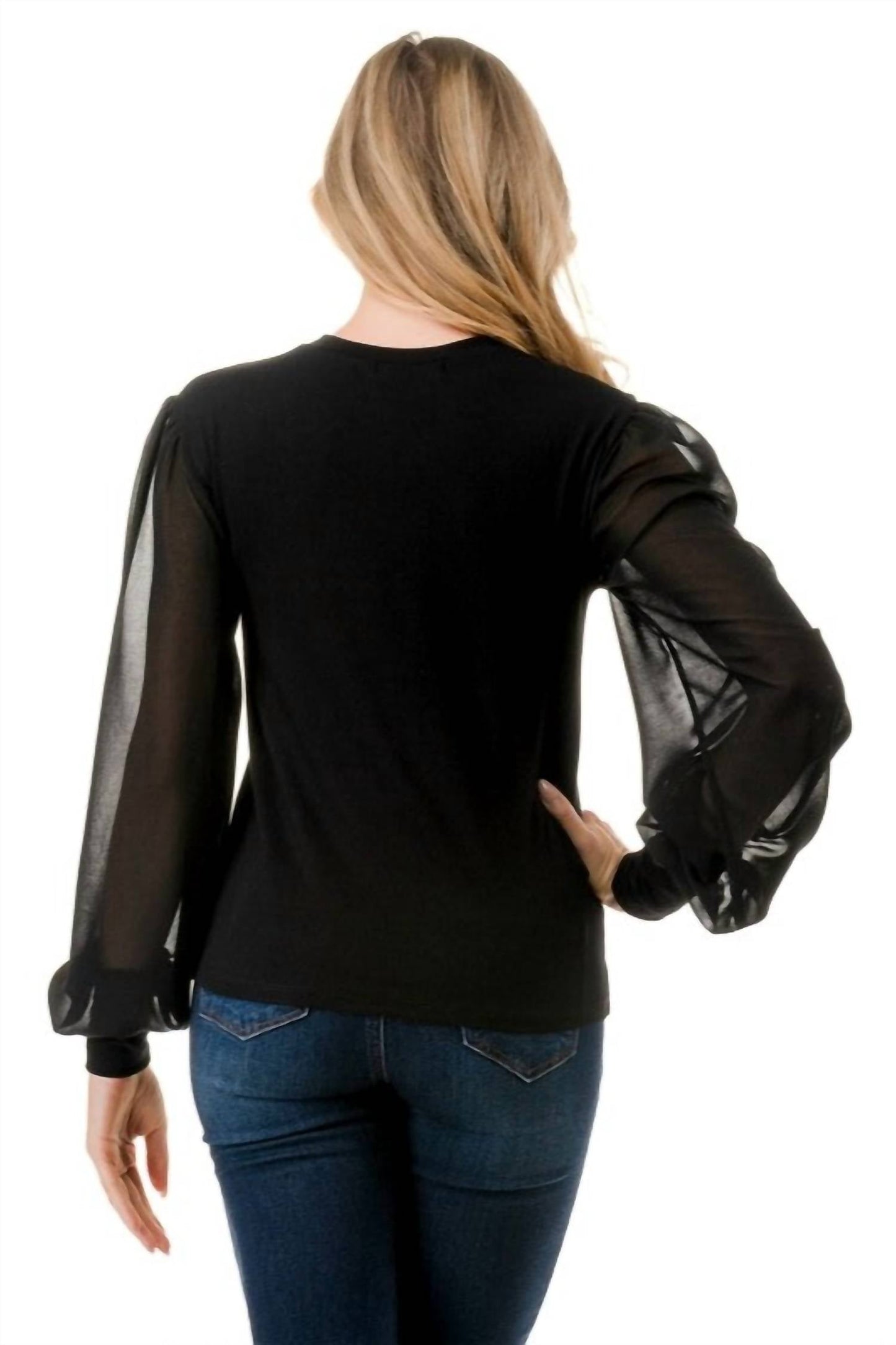 Ariella - Chiffon Sleeve Top