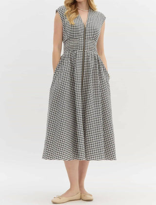 Introdução - Vestido midi xadrez Charlotte