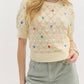 Entro - Diamond Pattern Pointelle Sweater