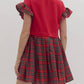 Entro - Tartan Plaid with a Bow Dress